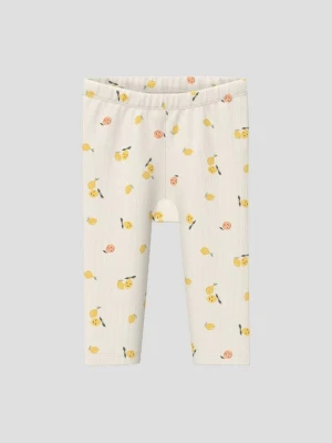 Legginsy prążkowane unisex s.Oliver kremowy
