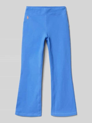 Legginsy rozkloszowane z wyhaftowanym logo Polo Ralph Lauren Kids