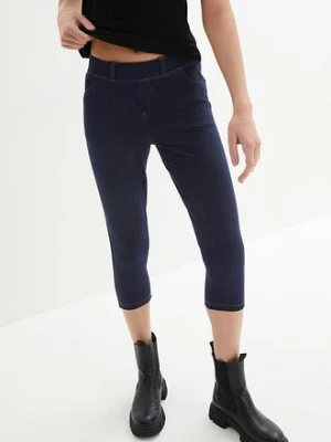 Legginsy rybaczki w optyce dżinsowych bonprix