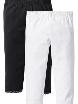 Legginsy rybaczki z bawełną organiczną (2 pary) bonprix