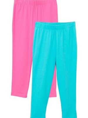 Legginsy rybaczki z elastycznej mieszanki bawełny (2 pary) bonprix
