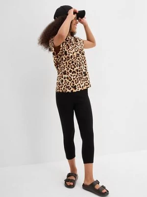 Legginsy rybaczki z materiału z bawełną organiczną (2-pak) bonprix