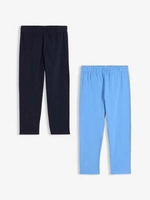 Legginsy rybaczki z materiału z bawełną organiczną (2 szt.) bonprix