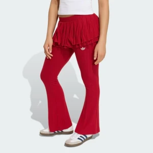 Legginsy Slim Ruffle Knitted Adidas Team Victory Red