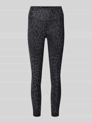 Legginsy sportowe o kroju skinny fit ze zwierzęcym nadrukiem Puma Czarny