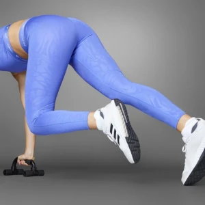 Legginsy Techfit Printed 7 / 8 Adidas Semi Cobalt Blue