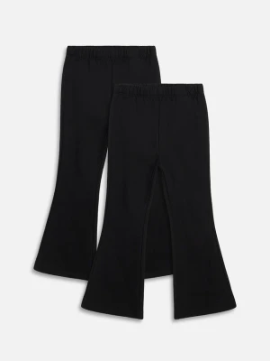 Legginsy temiczne o kroju bootcut (2 pary) BonPrix czarny