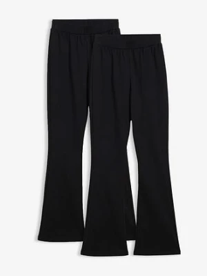 Legginsy temiczne o kroju bootcut (2 szt.) bonprix