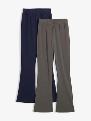 Legginsy temiczne o kroju bootcut (2 szt.) bonprix