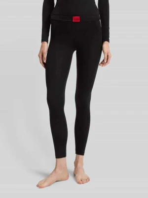 Legginsy termiczne o kroju slim fit z dodatkiem wiskozy Hugo Czarny