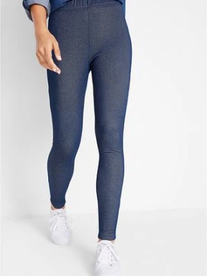 Legginsy termiczne z imitacji jeansu bonprix