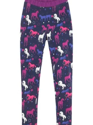 Legginsy termiczne z motywem koni bonprix
