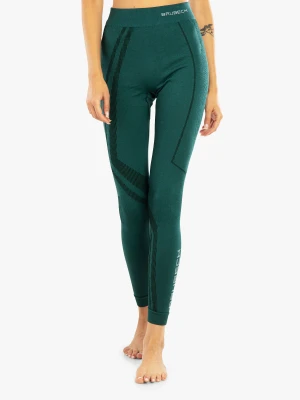 Legginsy termoaktywne damskie Brubeck Thermo Wool by Pustelnik - green