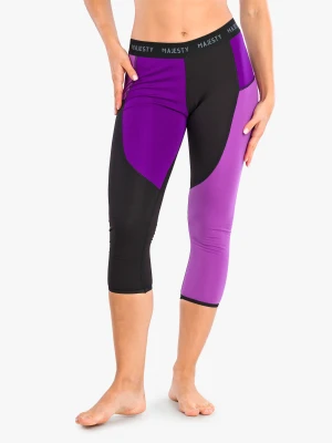 Legginsy termoaktywne damskie Majesty Surface Pants - black/purple