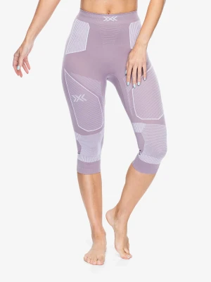 Legginsy termoaktywne damskie X-Bionic Energy Accumulator Light Pants 3/4 - lavender/arctic white