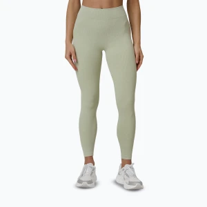 Legginsy treningowe damskie 4F Solar Punk FNK F399 light green allover