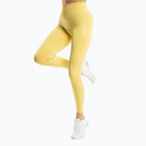 Legginsy treningowe damskie Gym Glamour Compress golden hour