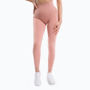 Legginsy treningowe damskie Gym Glamour Compress rose tan