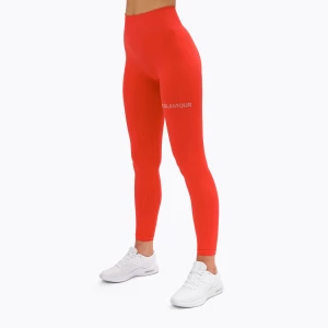 Legginsy treningowe damskie Gym Glamour Push Up coral