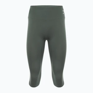 Legginsy treningowe damskie Gymshark Training Cropped obsidian/green