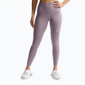 Legginsy treningowe damskie Nike One High-Waisted 7/8 light violet ore/white