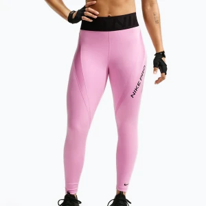 Legginsy treningowe damskie Nike Pro Sculpt High-Waisted 7 / 8 pink rise / black / black