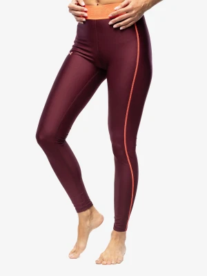 Legginsy treningowe damskie Under Armour HeatGear Branded Waistband Leggings - dark maroon/beta