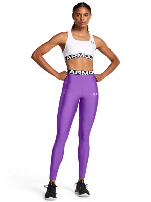 Legginsy treningowe damskie Under Armour Heatgear Rib Legging - fioletowe