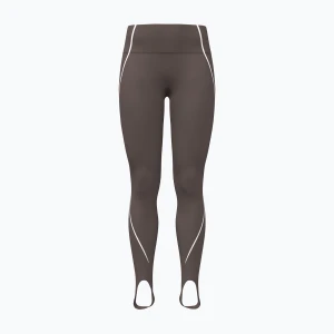 Legginsy treningowe damskie Under Armour Meridian Contour Stirrup Leggings peppercorn / white / peppercorn Szary