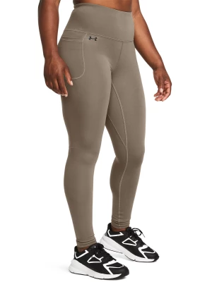 Legginsy treningowe damskie Under Armour Motion Legging - brązowe