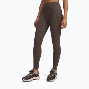 Legginsy treningowe damskie Under Armour Motion Leggings peppercorn / white Brązowy