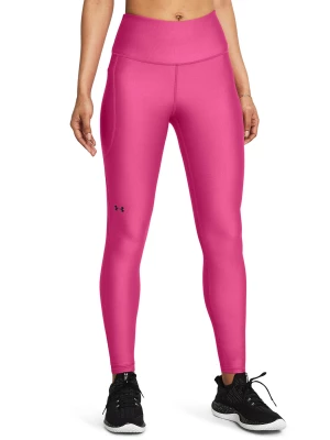 Legginsy treningowe damskie Under Armour Tech HiRise Legging - różowe