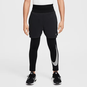 Legginsy treningowe dla dużych dzieci (chłopców) Dri-FIT Nike Pro Warm - Czerń