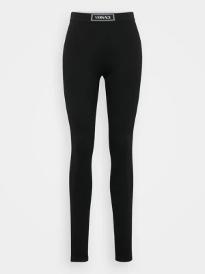 Legginsy typu pończochy Versace czarny