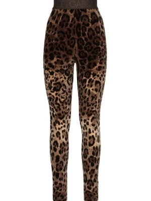 Legginsy w leopardzie Dolce & Gabbana