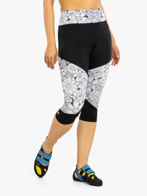 Legginsy wspinaczkowe damskie Ocun Rhea 3/4 Leggings - black caviar