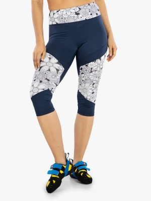 Legginsy wspinaczkowe damskie Ocun Rhea 3/4 Leggings - blue sargasso