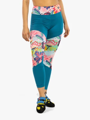 Legginsy wspinaczkowe damskie Ocun Rhea Leggings - blue fjord