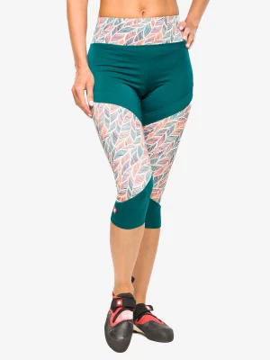 Legginsy wspinaczkowe Ocun Rhea 3/4 Leggings - green deep teal