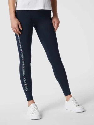 Legginsy z detalami z logo Tommy Hilfiger