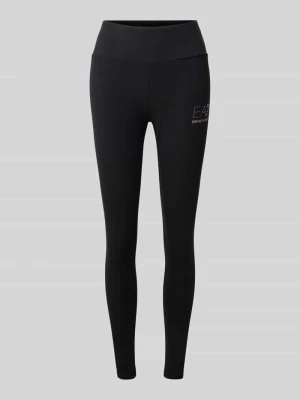 Legginsy z detalem z logo i elastycznym pasem EA7 Emporio Armani