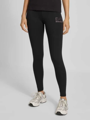 Legginsy z detalem z logo i elastycznym pasem EA7 Emporio Armani