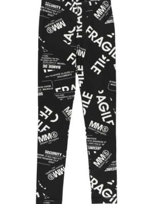 Legginsy z elastycznego bawełny MM6 Maison Margiela