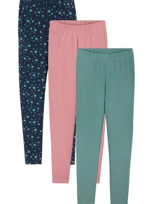 Legginsy z elastycznego materiału z bawełną organiczną (3 szt.) bonprix