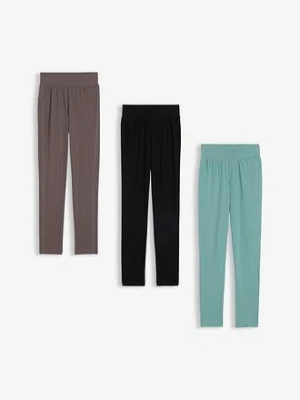Legginsy z elastycznej mieszanki bawełny organicznej (3 pary) bonprix