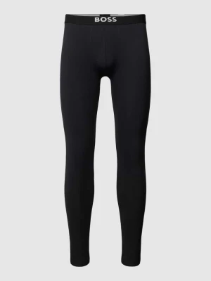 Legginsy z elastycznym pasem i detalem z logo Boss