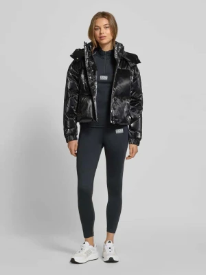 Legginsy z logo i elastycznym pasem EA7 Emporio Armani