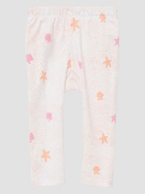 Legginsy z mieszanki bawełny z nadrukiem na całej powierzchni s.Oliver biały