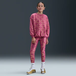Legginsy z nadrukiem dla dużych dzieci (dziewcząt) Nike One - Fiolet