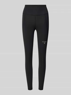 Legginsy z nadrukiem z logo i elastycznym pasem Puma Czarny